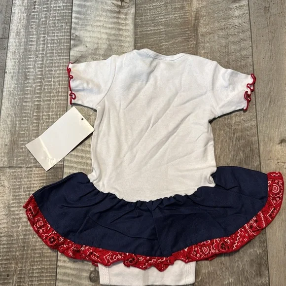 NWT Baby Korral White and Blue Unicorn Dress-size 12 months - Picture 6 of 8